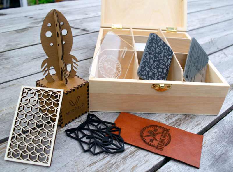 Various laser cut and engraved products.