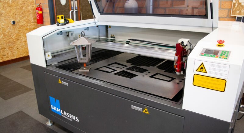 A steel Lasercutting project made with the BRM Laser at the Calvijn College