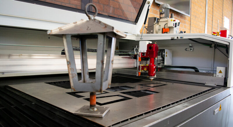 A steel Lasercutting project made with the BRM Laser at the Calvijn College